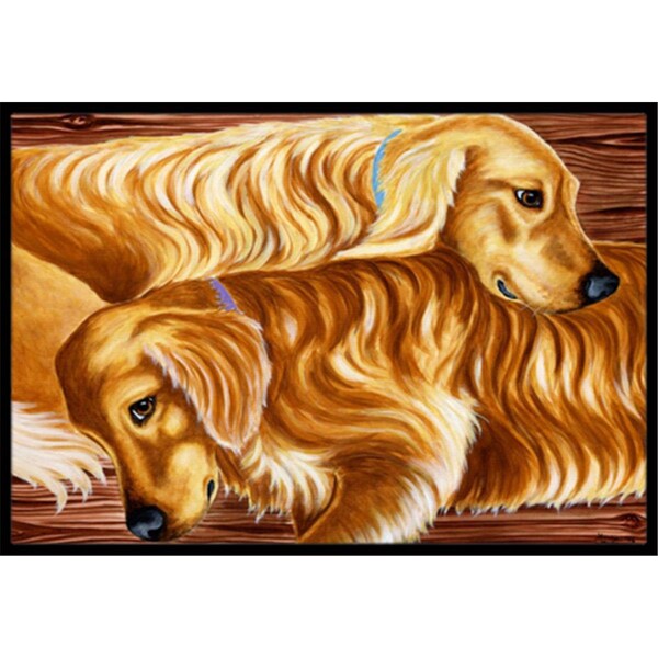 Carolines Treasures Zeus and Chloie the Golden Retrievers Indoor or Outdoor Mat- 24 x 36 AMB1387JMAT - main